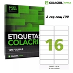 Ficha técnica e caractérísticas do produto Etiqueta Adesiva A4 CA4362 34x99,1 Colacril 300 Fls