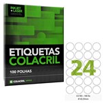 Ficha técnica e caractérísticas do produto Etiqueta Adesiva Carta Redonda Cc193 42,33 Mm 100 Folhas Colacril