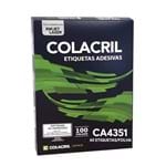 Ficha técnica e caractérísticas do produto Etiqueta Adesiva Colacril CA4351 21,20x38,10mm com 6500 Etiquetas