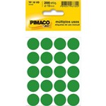 Ficha técnica e caractérísticas do produto Etiqueta Adesiva Redonda com 200 Unidades TP19 Verde - Pimaco
