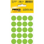 Ficha técnica e caractérísticas do produto Etiqueta Adesiva Redonda com 100 Unidades TP19 Verde - Pimaco