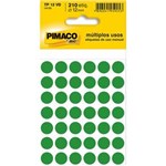Ficha técnica e caractérísticas do produto Etiqueta Autoadesiva Verde 12mm- TP12VD - C/ 210 Etiquetas - Pimaco