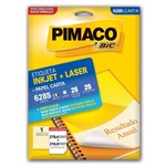 Ficha técnica e caractérísticas do produto Etiqueta InkJet Laser 279,4x215,9mm 6285 25 UN Pimaco
