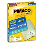 Ficha técnica e caractérísticas do produto Etiqueta Inkjet Laser A4 31X63,5Mm A4355 Pimaco
