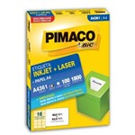Ficha técnica e caractérísticas do produto Etiqueta Inkjet Laser A4 46,5X63,5Mm A4361 Pimaco