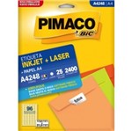 Ficha técnica e caractérísticas do produto Etiqueta Inkjet/Laser A4 248 17x31 2400 Unidades Pimaco