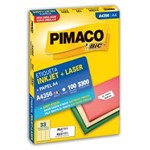 Ficha técnica e caractérísticas do produto Etiqueta Inkjet Laser A4 25,4X63,5Mm A4356 Pimaco