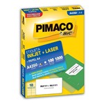 Ficha técnica e caractérísticas do produto Etiqueta Inkjet/Laser A4 350 55,8x99 1000 Unidades Pimaco
