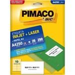 Ficha técnica e caractérísticas do produto Etiqueta Inkjet/Laser A4 250 55,8x99 250 Unidades Pimaco