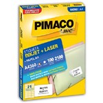 Ficha técnica e caractérísticas do produto Etiqueta Inkjet/Laser A4 360 38,1x63,5 2100 Unidades Pimaco