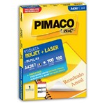 Ficha técnica e caractérísticas do produto Etiqueta Inkjet/Laser A4 367 288,5x200 100 Unidades Pimaco
