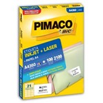Ficha técnica e caractérísticas do produto Etiqueta Inkjet Laser A4 38,1X63,5Mm A4360 Pimaco