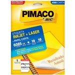 Etiqueta Pimaco Carta Inkjet e LASER 6085 com 10 Unidades