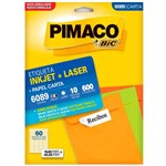 Etiqueta Pimaco Carta Inkjet e LASER 6089 com 600 Unidades