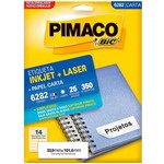Etiqueta Pimaco Carta Inkjet e LASER 6282 com 350 Unidades