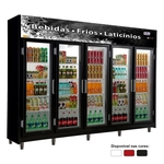 Ficha técnica e caractérísticas do produto Expositor de Bebidas Vertical 5 Portas 1720 Litros Economic - RF-024 - Frilux
