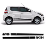 Ficha técnica e caractérísticas do produto Faixa Lateral Fiat Mobi Adesivo Decorativo Preto