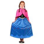 Ficha técnica e caractérísticas do produto Fantasia Anna Frozen Infantil Luxo - Disney G