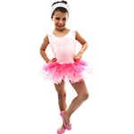 Ficha técnica e caractérísticas do produto Fantasia Bailarina Luxo Infantil Rosa - Jade Fantasias