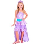 Fantasia Barbie Princesa Pop Star Infantil Luxo com Coroa