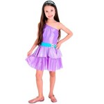Ficha técnica e caractérísticas do produto Fantasia Barbie Princesa Pop Star Infantil Pop com Tiara - G / 9 - 12