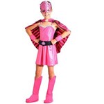 Ficha técnica e caractérísticas do produto Fantasia Barbie Super Princesa de Luxo - G / 9 - 12