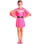 Ficha técnica e caractérísticas do produto Fantasia Barbie Super Princesa Infantil Pop - G / 9 - 12