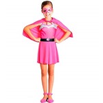 Ficha técnica e caractérísticas do produto Fantasia Barbie Super Princesa Infantil Pop P 2-4
