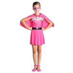 Ficha técnica e caractérísticas do produto Fantasia Barbie Super Princesa Infantil Pop P