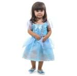 Ficha técnica e caractérísticas do produto Fantasia Cinderela Bebê Luxo - Disney Princesas P