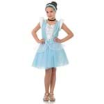 Ficha técnica e caractérísticas do produto Fantasia Cinderela Infantil Verão - Disney Princesas P