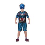 Ficha técnica e caractérísticas do produto Fantasia Clássica Curta - Capitão América - Avengers - Marvel - Rubies