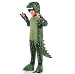 Ficha técnica e caractérísticas do produto Fantasia Dinossauro Rex Verde Infantil P
