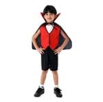Ficha técnica e caractérísticas do produto Fantasia Dracula Infantil Curto - Halloween M