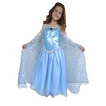 Fantasia Elsa Frozen Luxo Infantil