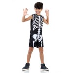 Ficha técnica e caractérísticas do produto Fantasia Esqueleto Infantil Super Pop - Halloween