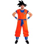 Ficha técnica e caractérísticas do produto Fantasia Goku Adulto Dragon Ball Z com Peruca - G