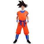 Ficha técnica e caractérísticas do produto Fantasia Goku Infantil Dragon Ball Z com Peruca - G