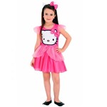 Ficha técnica e caractérísticas do produto Fantasia Hello Kitty Infantil Completa com Tiara Sulamericana