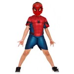 Fantasia Infantil do Homem Aranha de Volta ao Lar Curta com Máscara | Super-Heróis - Homem Aranha