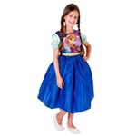 Ficha técnica e caractérísticas do produto Fantasia Infantil Frozen Anna Standard - Rubies - M - Azul