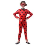 Fantasia Infantil Sulamericana Macacão Ladybug Vermelho/Preto M