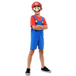 Fantasia Infantil Sulamericana Pop Mario Bros Azul/Vermelho M