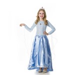 Ficha técnica e caractérísticas do produto Fantasia Infantil Vestido Elsa Frozen