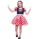 Ficha técnica e caractérísticas do produto Fantasia Infantil Vestido Minnie Mouse Tamanho 3 à 12 Anos (G (10 a 12 Anos))