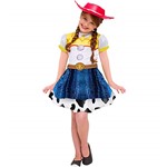 Ficha técnica e caractérísticas do produto Fantasia Jessie Toy Story 3 Disney Vestido Infantil com Chapéu G 9-12
