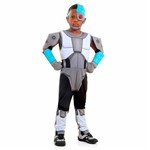 Ficha técnica e caractérísticas do produto Fantasia Jovens Titans Infantil Cyborg Luxo - M 5 - 8