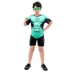 Ficha técnica e caractérísticas do produto Fantasia Lanterna Verde Curto Infantil - DC G