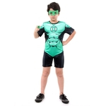 Ficha técnica e caractérísticas do produto Fantasia Lanterna Verde Curto Infantil - DC