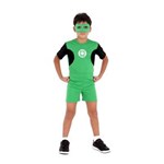 Ficha técnica e caractérísticas do produto Fantasia Lanterna Verde Infantil Curto - G
